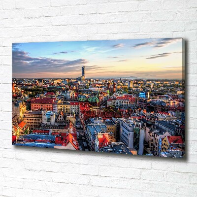 Foto op canvas Panorama van Wrocław