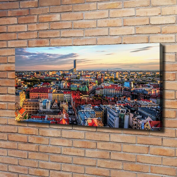 Foto op canvas Panorama van Wrocław