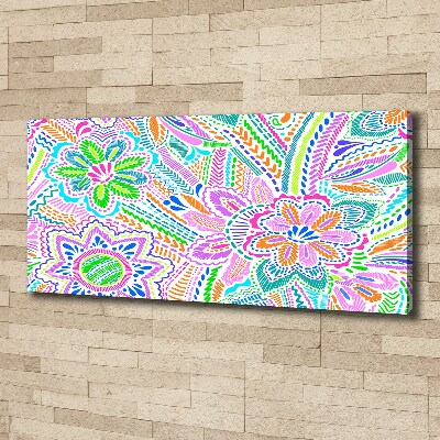 Canvas schilderij Bloemenpatroon