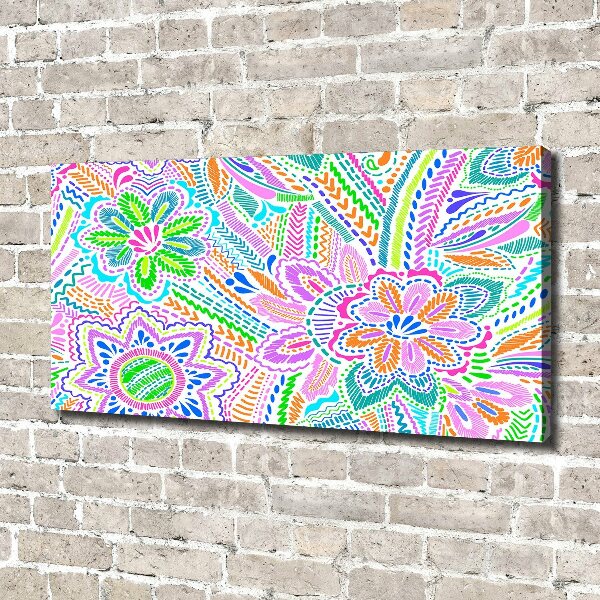 Canvas schilderij Bloemenpatroon