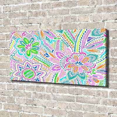 Canvas schilderij Bloemenpatroon