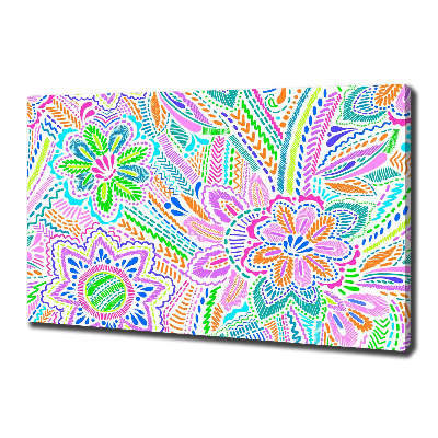 Canvas schilderij Bloemenpatroon