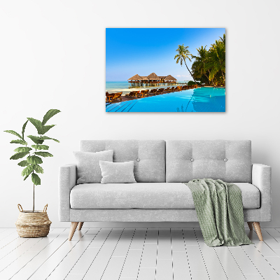 Schilderij op canvas Zwembad op de Malediven