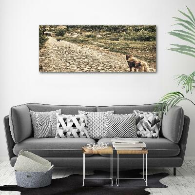 Foto canvas Twee honden op een heuvel