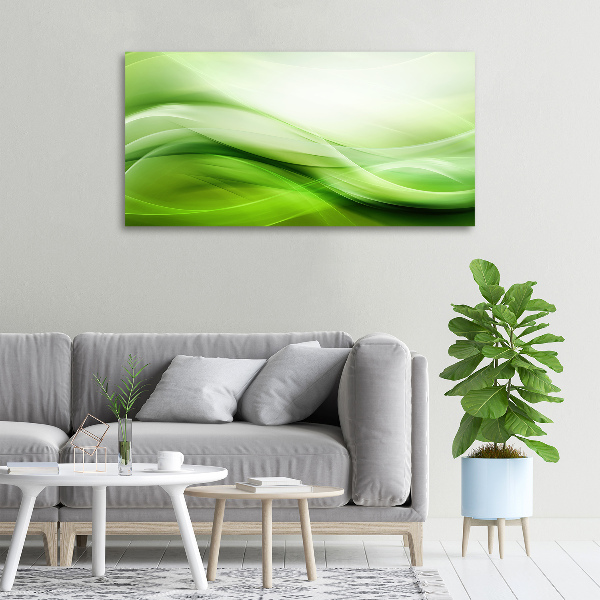 Foto canvas Groene golven op de achtergrond