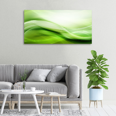Foto canvas Groene golven op de achtergrond