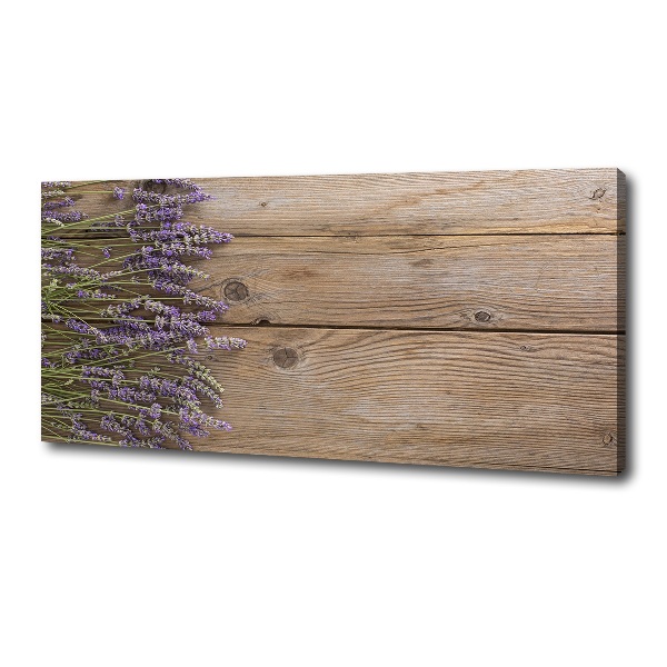 Canvas schilderij Lavendel op hout