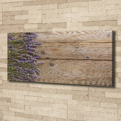 Canvas schilderij Lavendel op hout