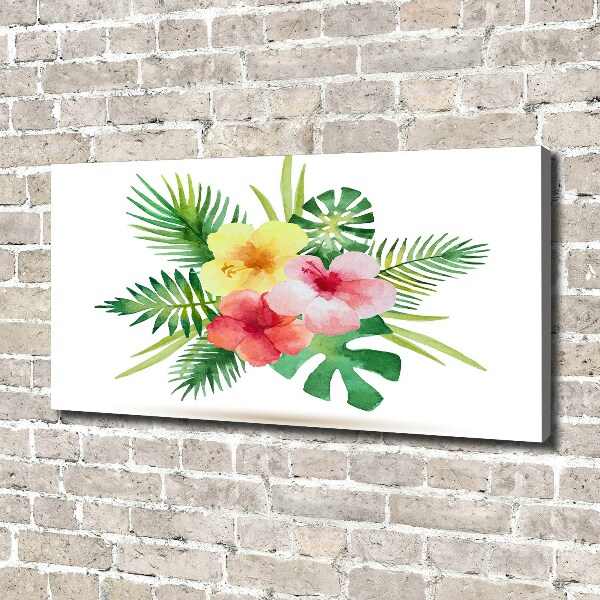Schilderij op canvas Hawaiiaanse bloemen