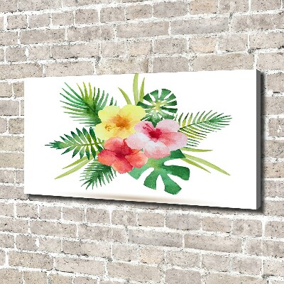 Schilderij op canvas Hawaiiaanse bloemen
