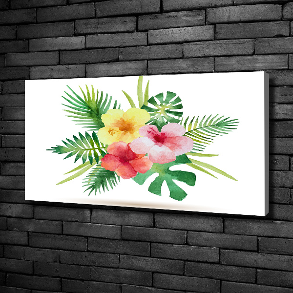 Schilderij op canvas Hawaiiaanse bloemen