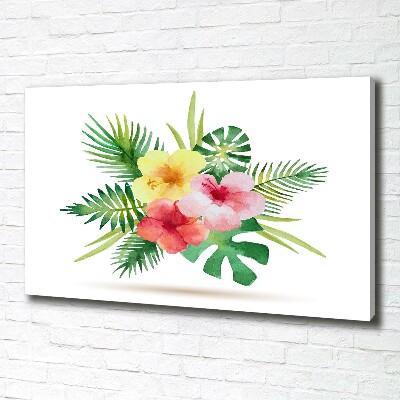 Schilderij op canvas Hawaiiaanse bloemen
