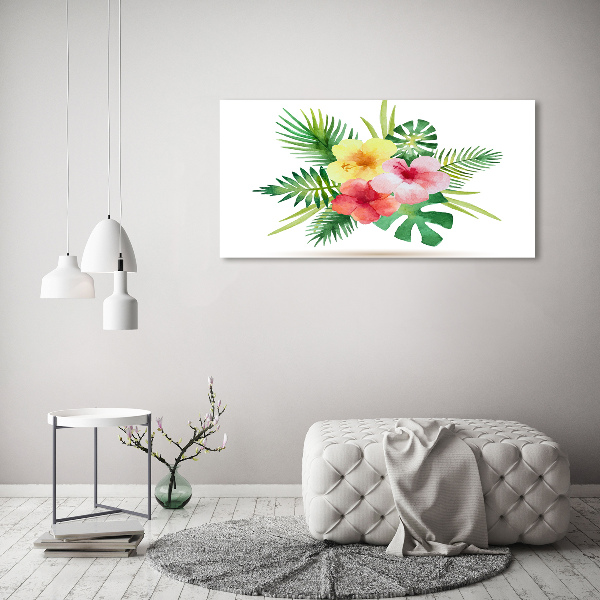 Schilderij op canvas Hawaiiaanse bloemen