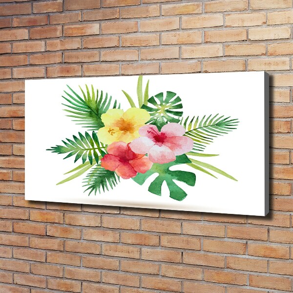 Schilderij op canvas Hawaiiaanse bloemen