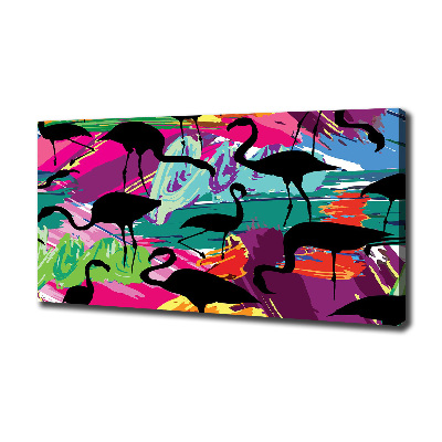 Schilderij op canvas Flamingo's