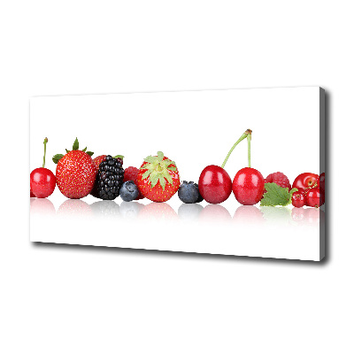 Canvas foto Fruit op een rij