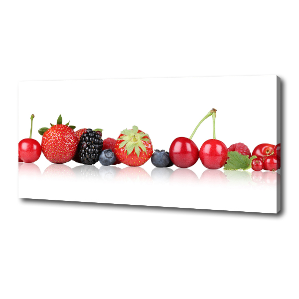 Canvas foto Fruit op een rij