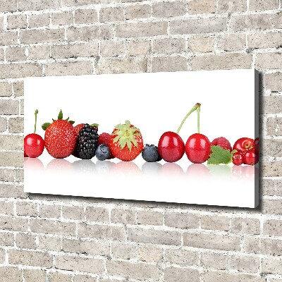 Canvas foto Fruit op een rij
