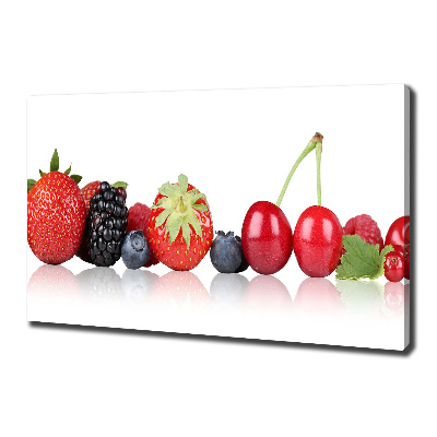 Canvas foto Fruit op een rij