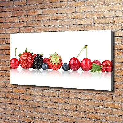 Canvas foto Fruit op een rij