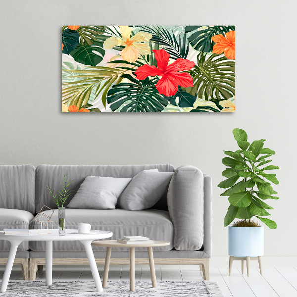 Canvas foto Hawaiiaanse bloemen