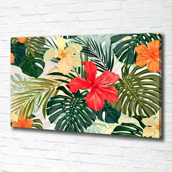 Canvas foto Hawaiiaanse bloemen