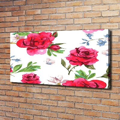 Schilderij op canvas Rode rozen