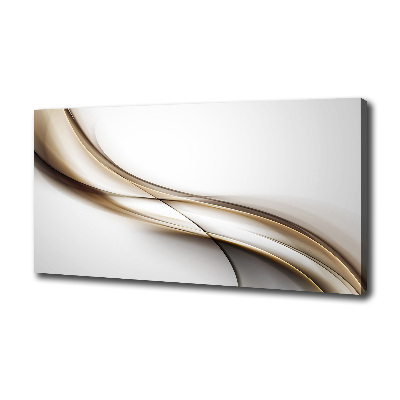 Canvas schilderij Bruine golf