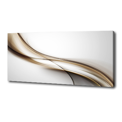 Canvas schilderij Bruine golf