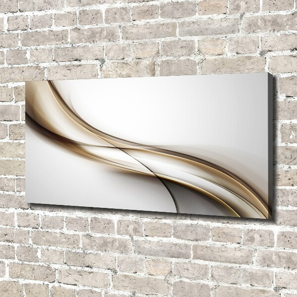 Canvas schilderij Bruine golf