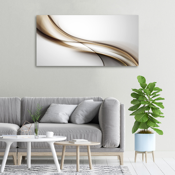 Canvas schilderij Bruine golf