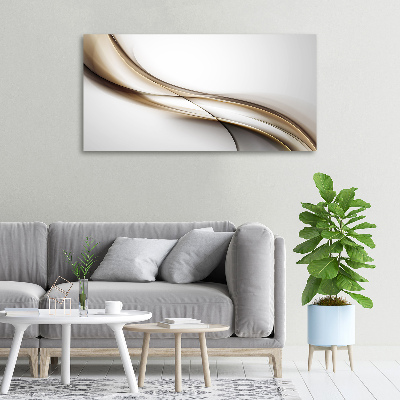 Canvas schilderij Bruine golf