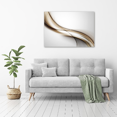 Canvas schilderij Bruine golf