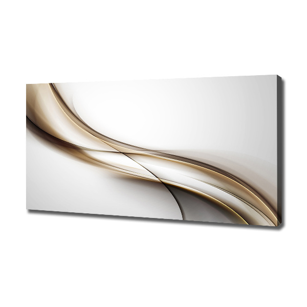 Canvas schilderij Bruine golf