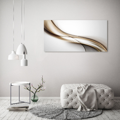 Canvas schilderij Bruine golf