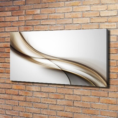 Canvas schilderij Bruine golf