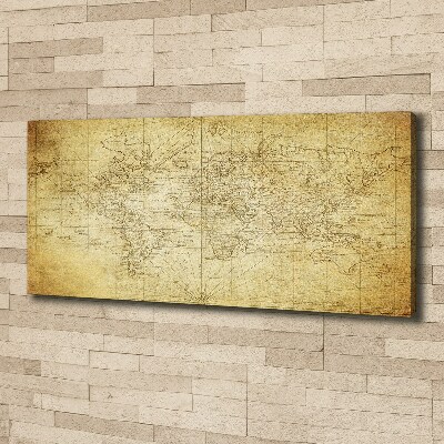 Foto op canvas Oude wereldkaart