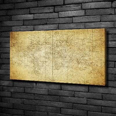 Foto op canvas Oude wereldkaart
