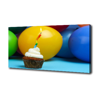 Foto canvas Verjaardagscupcake