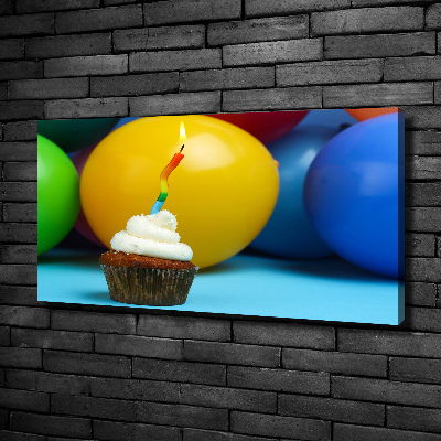 Foto canvas Verjaardagscupcake
