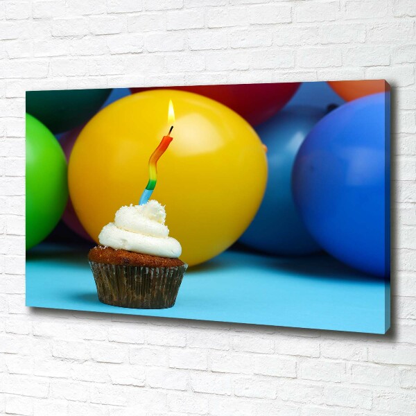 Foto canvas Verjaardagscupcake