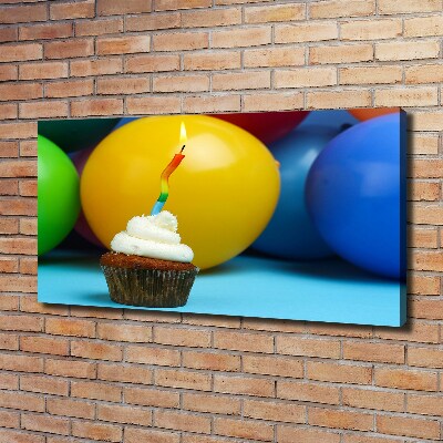 Foto canvas Verjaardagscupcake