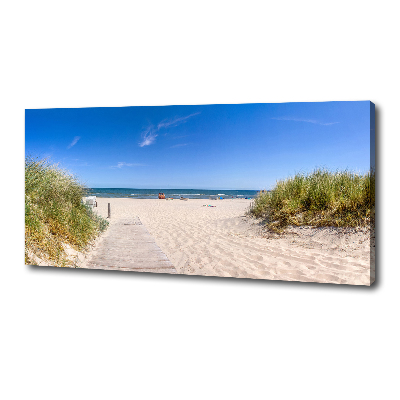 Canvas foto duinen aan zee