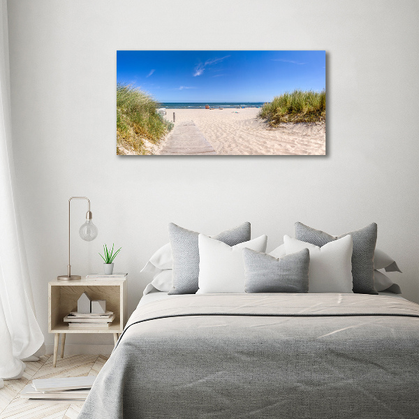 Canvas foto duinen aan zee
