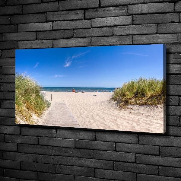Canvas foto duinen aan zee