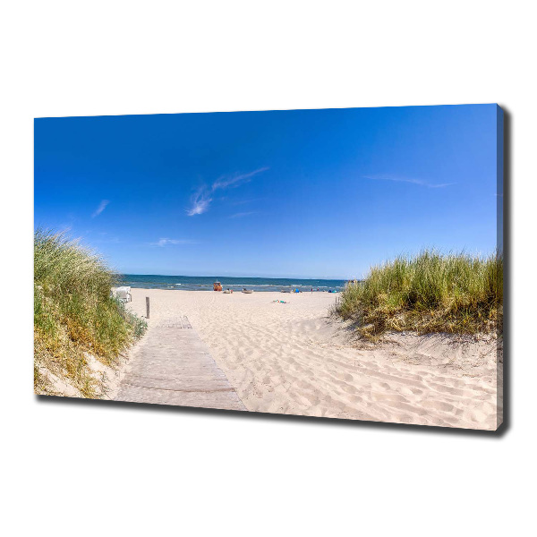 Canvas foto duinen aan zee