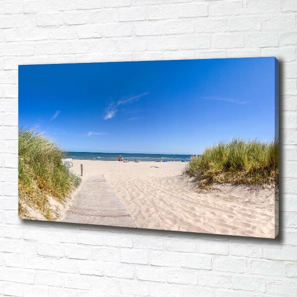 Canvas foto duinen aan zee
