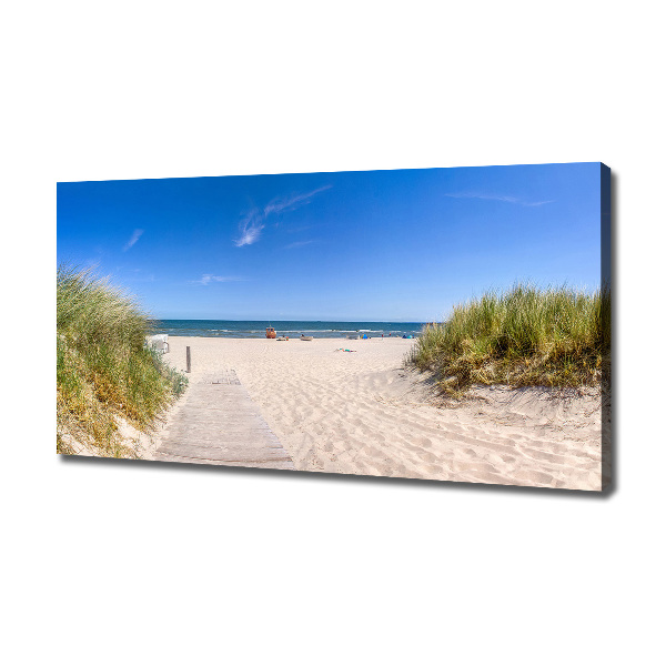 Canvas foto duinen aan zee