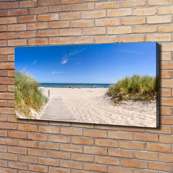 Canvas foto duinen aan zee