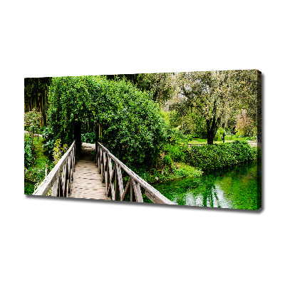 Canvas schilderij Brug over de rivier